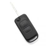mercedes benz - carcasa tip cheie briceag cu 2 butoane, lama 2 "piste"
