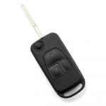 mercedes benz - carcasa tip cheie briceag cu 3 butoane, lama 2 "piste"