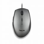 mouse optic cu fir ngs moth gray, 1600dpi, silent click, adaptor usb-c, gri