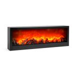 semineu cu efect de flacari led - baterie / usb - 60 x 10 x 20 cm