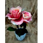 Aranjament floral decorativ engros 28 cm roz