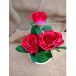 Aranjament ghiveci floare decorativa engros 25 cm Roșu