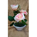 Aranjament ghiveci floare decorativa engros 25 cm Roz deschis