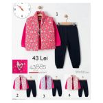 Compleu vatuit Engros pentru fete, 3 piese, cu model imprimat