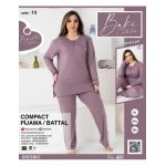 Pijamale Dama Battal Compact Penye Baki 13 Engros