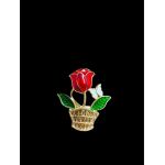 Set 12 Brose mici 3.5cm, Trandafir in Cosulet, model 2024, en-gros