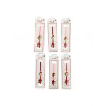 Set 24 de Bratari Martisor, Trifoi Norocos, snur rosu elastic, model 2024, en-gros