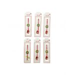 Set 24 de Bratari Martisor, Trifoi Norocos, snur rosu elastic, model 2024, en-gros