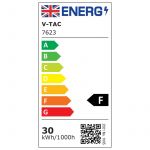 plafoniera led 30w ip44 6500k alb rece - alb