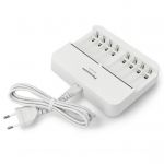 eneloop incarcator smart incarca 8 acumulatori simultan aa r6 aaa r3 bq-cc63e eco plastic free