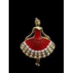 Brosa Martisor En-gros, marime mare, Balerina Rosie, editie 2024, 6×5cm