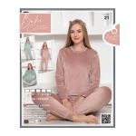 PIJAMA DAMA BAKI CATIFEA 21 VERDE DESCHIS ENGROS
