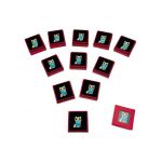Set 24 Brose Martisor in cutiuta cu fereastra, 5×5cm, Bufnita Inteleapta, model 2024, en-gros