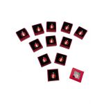 Set 24 Brose Martisor in cutiuta cu fereastra, 5×5cm, Gargarita Norocoasa, model 2024, en-gros