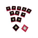 Set 24 Brose Martisor in cutiuta cu fereastra, 5×5cm, Inimioara, model 2024, en-gros