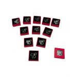 Set 24 Brose Martisor in cutiuta cu fereastra, 5×5cm, Pisicuta Dragalasa, model 2024, en-gros