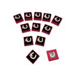 Set 24 Brose Martisor in cutiuta cu fereastra, 5×5cm, Potcoava Norocoasa, model 2024, en-gros