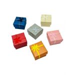 Set 24 Cutii ambalaj pentru Brose, capac cu fundita, 6 culori pe set, 4×4×3cm, en-gros