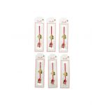 Set 24 de Bratari Martisor, Cosulet cu Flori, snur rosu elastic, model 2024, en-gros