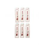 Set 24 de Bratari Martisor, Fluture Gingas, snur rosu elastic, model 2024, en-gros