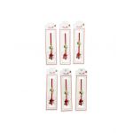 Set 24 de Bratari Martisor, Ghiocel Gingas, snur rosu elastic, model 2024, en-gros