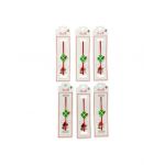 Set 24 de Bratari Martisor, Trifoi Norocos, snur rosu elastic, model 2024, en-gros