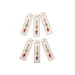 Set 24 de Bratari Martisor, Trifoi Norocos, snur rosu elastic, model 2024, en-gros