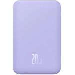 Baterie externa Baseus Magnetic Mini, 20000 mAh Wireless Fast Charge 20W, Violet