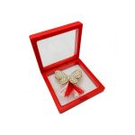 Brosa Martisor En-gros, Fluture Stilizat in cutie cu expunere 3D, 8.5×8.5×2cm