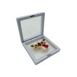 Brosa Martisor En-gros, Libelula Rosie in cutie cu expunere 3D, 8.5×8.5×2cm