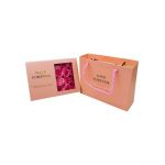 Caseta Eleganta En-gros cu 12 Trandafiri de Sapun si compartiment pentru bijuterie, ambalaj de cadou, Love Forever, Roz, 18×13.5×5cm