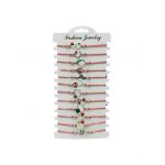 Set 12 Bratari Martisor En-gros, modele diferite, Argintii, snur reglabil