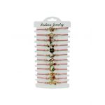 Set 12 Bratari Martisor En-gros, modele diferite, aurii, snur reglabil