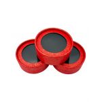 Set 12 Cutii ambalaj pentru Brose, cu fereastra, interior buretat, 8×8×3cm, Rosii, en-gros