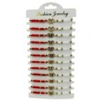Set En-gros 12 Bratari Martisor Fluturas cu Talisman Protector, cu margele, snur reglabil