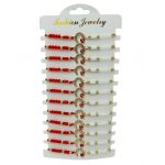 Set En-gros 12 Bratari Martisor Potcoava Norocoasa, cu margele, snur reglabil