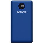 Baterie externa ADATA P20000QCD, 20000 mAh, 2x USB, 1x USB-C, 3A, Quick Charge 3.0, Blue