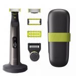 Aparat de ras Philips OneBlade Pro 360 Face + Body QP6651/61, aparat hibrid pentru barbierit si tuns barba si parul corporal, lama 360