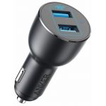 Incarcator auto Anker Auto PowerDrive III, 2x USB, QC 3.0, 36W, Black