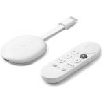 Media-player Google Chromecast Google TV, Full HD, HDMI, Bluetooth, Wi-Fi, Telecomanda comenzi vocale, alb