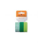 Elastic de par Top Choice, set de 12 bucati asortate, in nuante de verde Engros