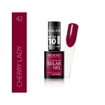 Lac de unghii Solar Gel, Revers, 12 ml, rosu inchis, nr 42, cherry lady Engros