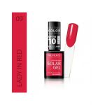 Lac de unghii Solar Gel, Revers, 12 ml, rosu, nr 09, lady in red Engros