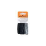 Set 12 bucati Elastic de par Top Choice, alb-negru, TC22340 Engros