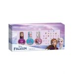 Set manichiura pentru fetite, cu 3 lacuri de unghii si modele de lipit pe unghii, Frozen Engros