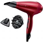 Uscator de par Remington AC9096, 2400 W, 3 Trepte temperatura, 2 Viteze, Turbo, Difuzor volum, Concentrator, Rosu