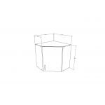 Corp Superior Colt Karo, Lemn Natural/Alb, 60 x 60 x 60 cm