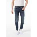 Blugi slim fit cu aspect decolorat