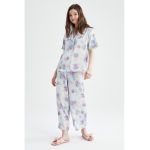 Bluza de pijama cu imprimeu floral