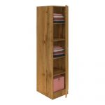 Dulap Remi, O Usa, cu polite, Stejar Wotan, 40 x 51 x 170 cm